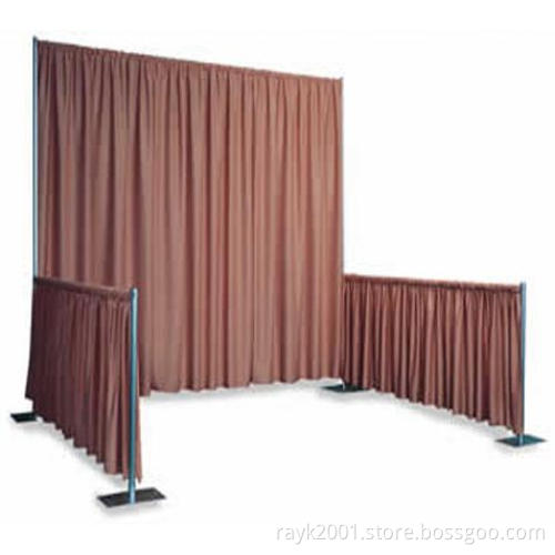 exhibition booth design with pipe&drape backdrop decoration